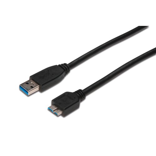 ASSMANN Kabel USB3.0 SuperSpeed, USB A wtyk / USB B Micro wtyk, Cu AWG 28, 2x ekranowane, dł. 1.0m