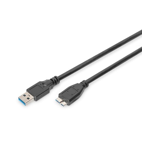 ASSMANN Kabel USB3.0 SuperSpeed, USB A wtyk / USB B Micro wtyk, Cu AWG 28, 2x ekranowane, dł. 2.0m