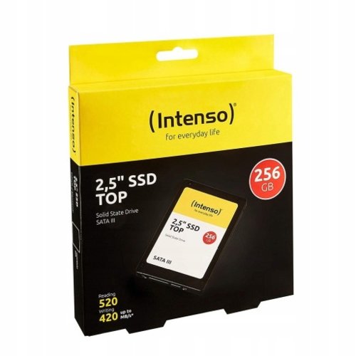 DYSK SSD WEWNĘTRZNY INTENSO 256GB SATA III 2.5” TOP
