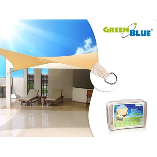 GreenBlue Żagiel ogrodowy UV 4m kwadrat kremowy GB504
