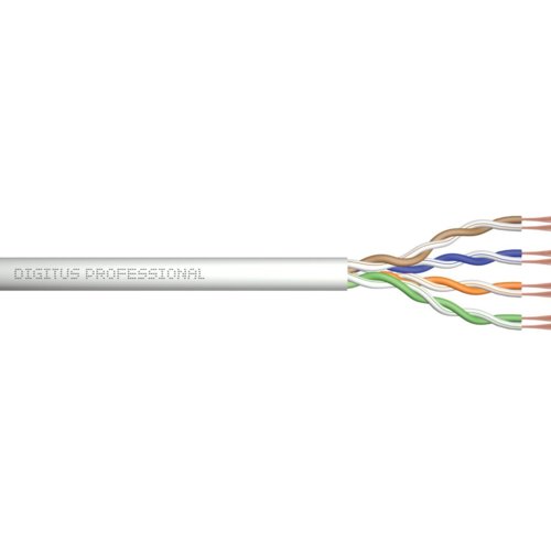 Digitus Kabel teleinformatyczny, instalacyjny, F/UTP kat.5e 4x2xAWG24/1, drut, miedziany, PVC, 305m, szary