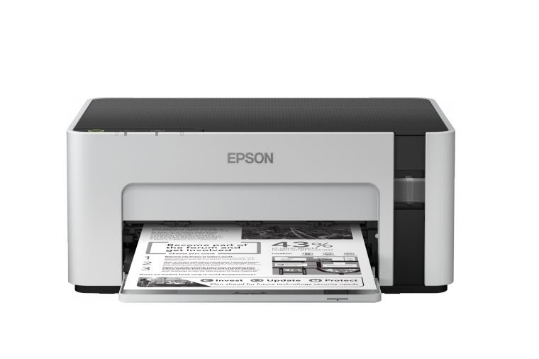 Drukarka Epson EcoTank M1100 przód z podajnikiem papieru