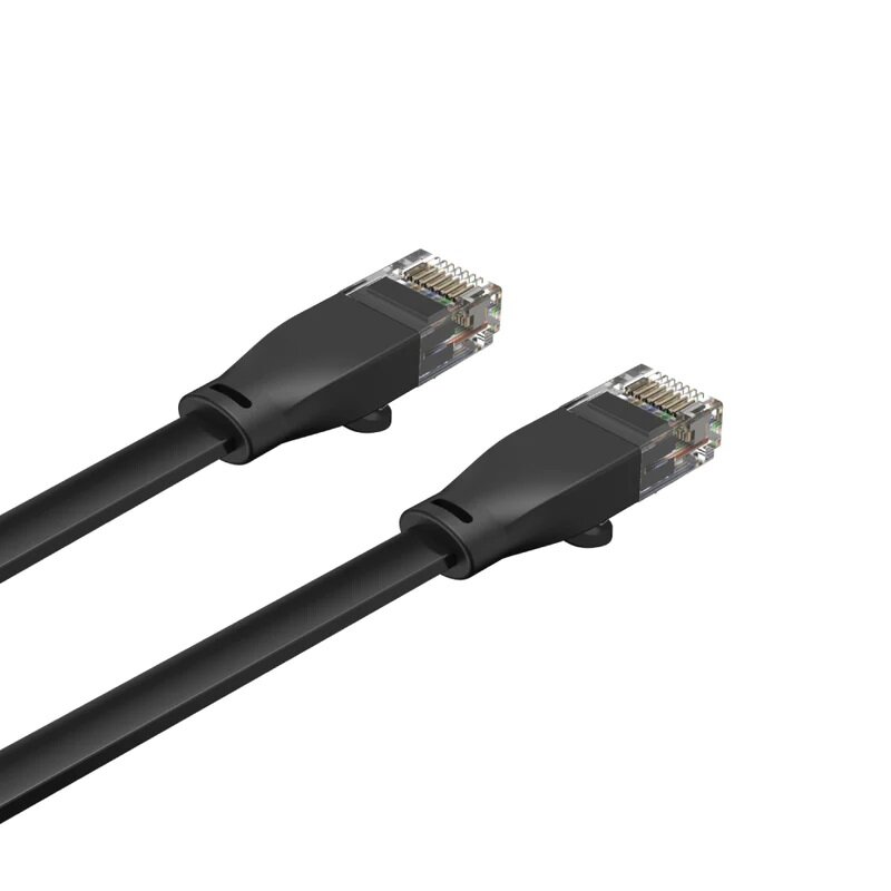 Kabel Ethernet Unitek C1809GBK 5m płaski widok od góry pod skosem