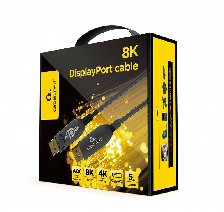 Kabel optyczny Gembird CC-DP8K-AOC-5M DisplayPort 5m pudełko pod skosem