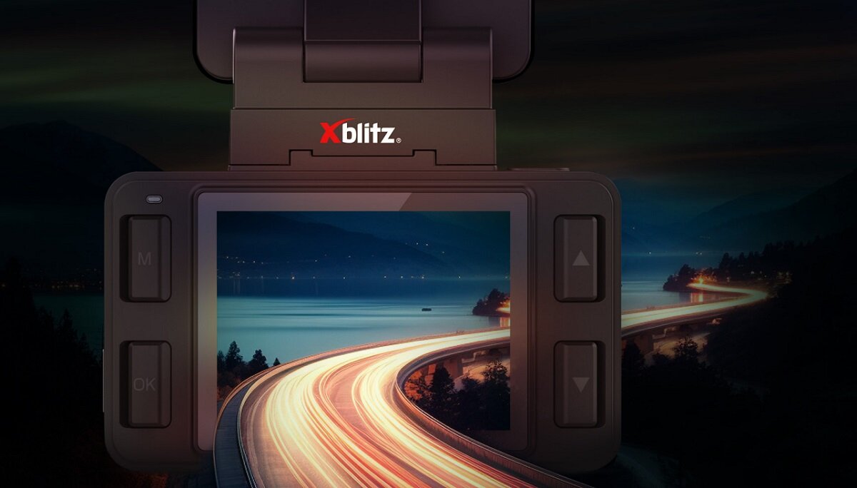 Wideorejestrator Xblitz Night 2 LCD 2” grafika przedstawia działanie trybu nocnego