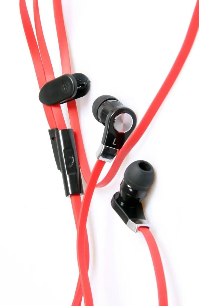Słuchawki Media-Tech MagicSound DS-2 czerwone zbliżenie słuchawek